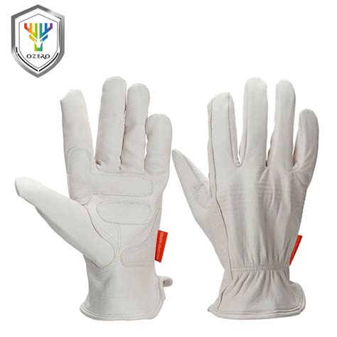 High Quality Goat White Gloves Thick Palm Leather Motorcycle Glove