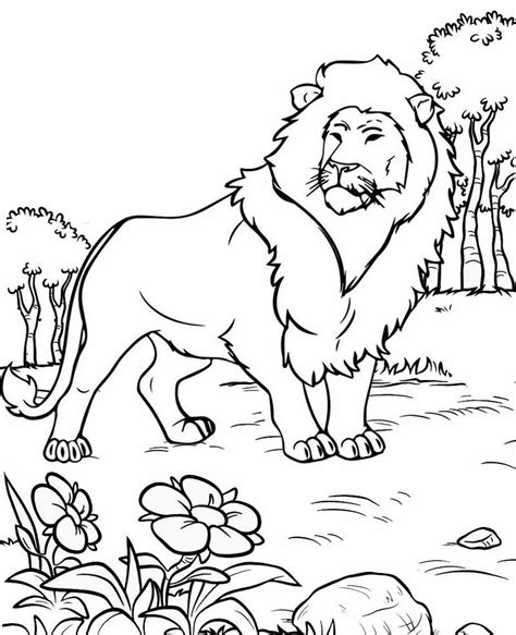 12 Cute And Easy Lion Coloring Pages For Kids Mitraland