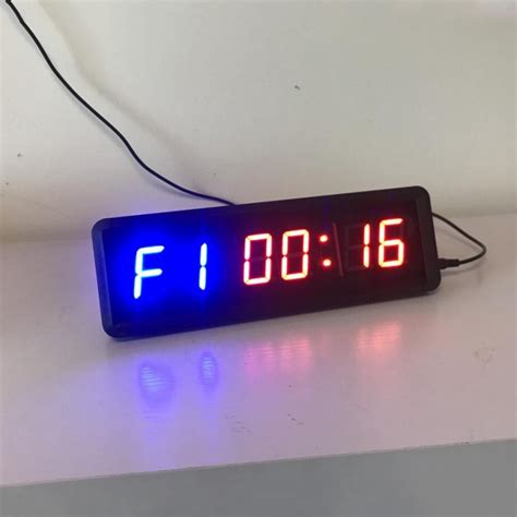 6 Digit Dimmable Programmable Interval Timer Wall Crossfit Gym Timer