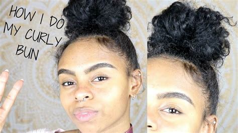 Now the prep is done it's time to create your messy bun! Easy Messy Bun for Short Curly Hair - YouTube