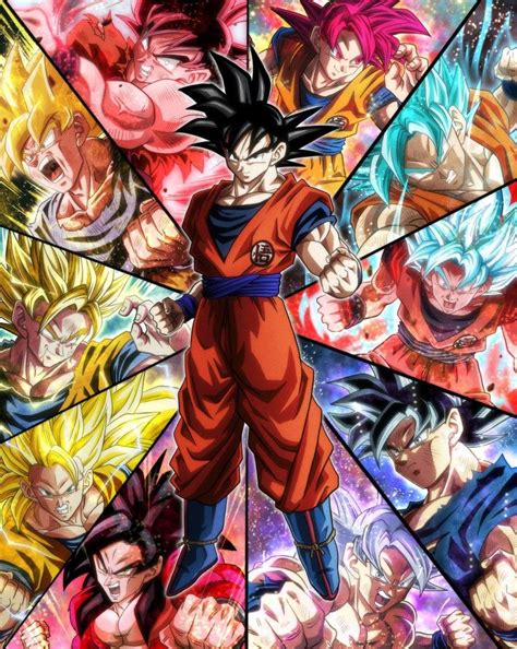 Goku Transformacionestransformations Dragon Ball Art Dragon Ball