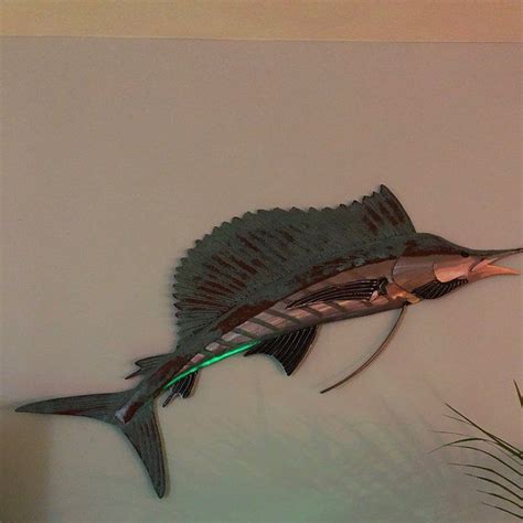 Snook Fish Metal 30in Wall Sculpture Tropical Beach Coastal Etsy In