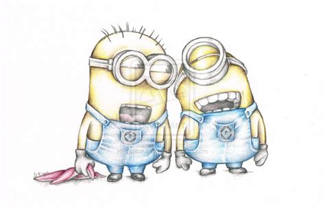 Minions Despicable Me Art Colour Pencil Drawing High Quality Signed A4