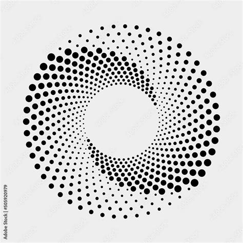 Halftone Design Element Abstract Background Dotted Round Logo
