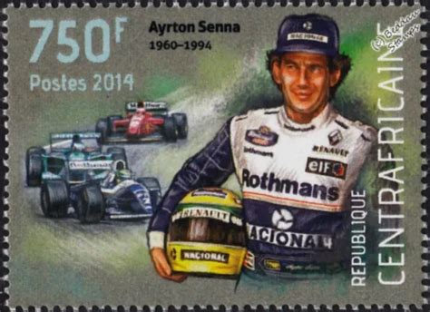 Ayrton Senna Formula One F1 Gp Racing Car Driver Stamp 34 2014 Caf 2 53 Picclick