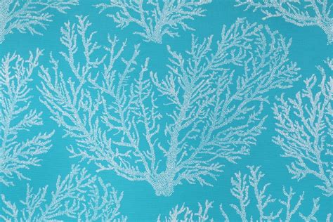Richloom Sea Coral Printed Poly Outdoor Fabric In Turquoise Tropical
