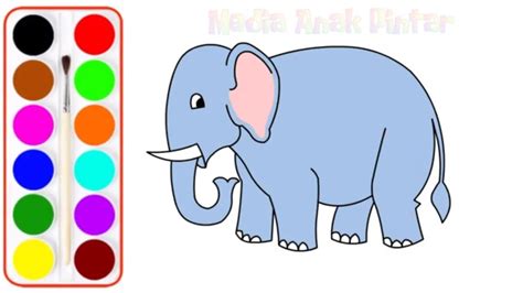 Cocok sekali untuk anak di bawah 5 tahun. Cara Menggambar dan Mewarnai Gajah untuk Anak SD TK Paud - YouTube