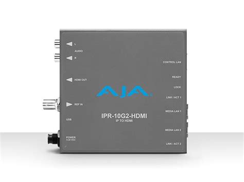 The configuration of the ip settings was moved to an xml file containing ip relevant parameters only. AJA IPR-10G2-HDMI Single Channel SMPTE ST 2110 Video and ...