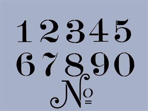 1 inch number stencil set. 3 Inch Old Typeface Numbers Stencil + No | Number stencils ...