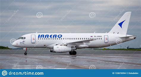 Passenger Airplane Sukhoi Superjet 100 Ssj 100 Of Iraero Company On