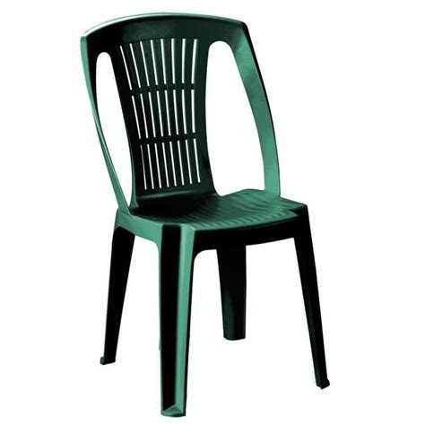 Lot 8 chaises jardin plastique vert empilables Cater  Achat / Vente