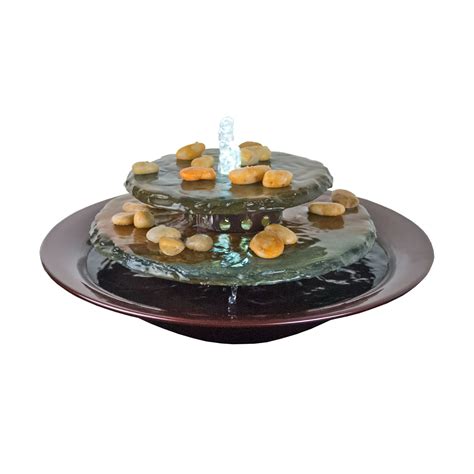 Tranquility Pool Slate Tabletop Water Fountain Nu Flame Touch Of
