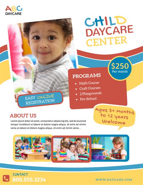 Child Daycare Center Flyer Template Mycreativeshop