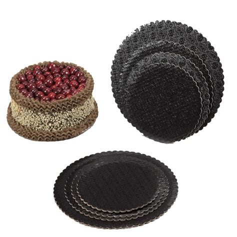 Black Scalloped Edge Cake Circles 10 Inches Mia Cake House
