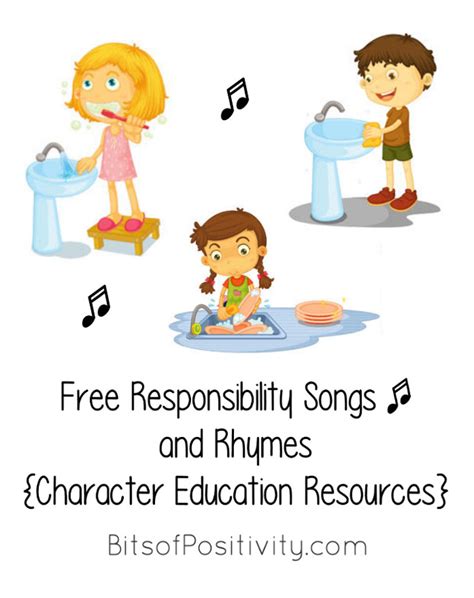 Free Responsibility Songs And Rhymes For Home Or School Character