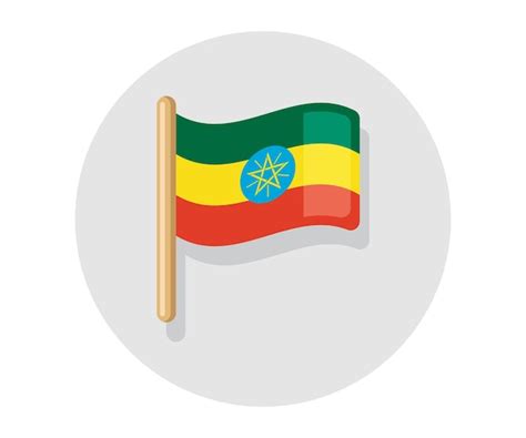 Premium Vector Waving Vector Ethiopia Flag