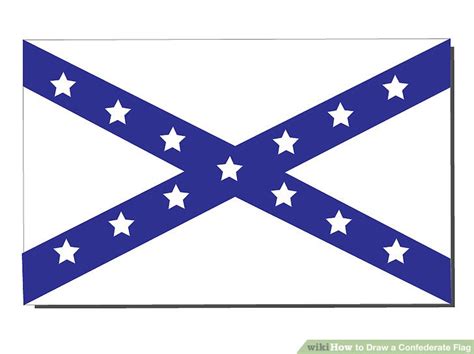 How To Draw A Confederate Flag 7 Steps With Pictures Wikihow