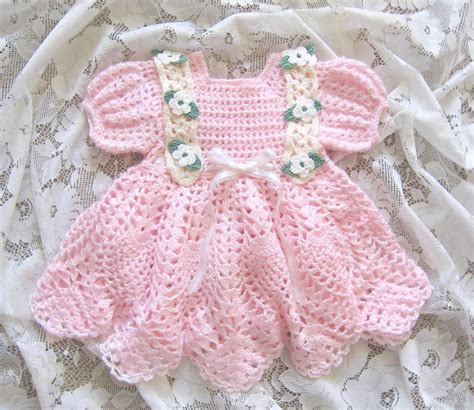 Crochet Pattern 030 Baby Dress 612m By Creations By Rebecca Leigh Craftsy