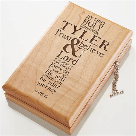 Buy top selling products like first communion engraved wood valet box and my first communion engraved photo album. New First Communion Gifts With A Personalization Option