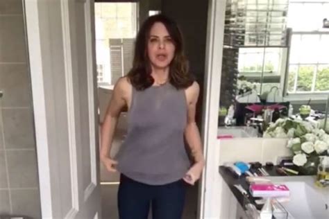 Trinny Woodall In Awkward Wardrobe Malfunction As She Unwittingly Flashes A Boob Filming Video