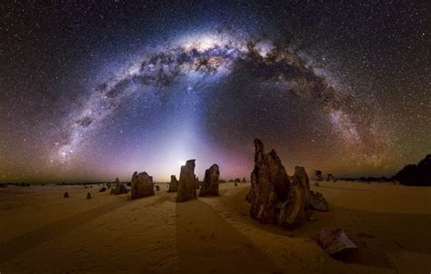 Wallpaper Stars Night Desert The Milky Way Images For