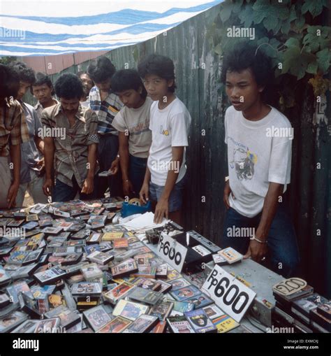 Markttag In Jakarta Auf Java Indonesien 1980er Jahre Market Day In