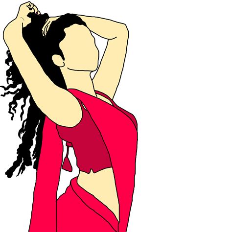 Hot and Sexy Women in Red Saree 22687675 PNG