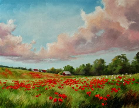 Nels Everyday Painting Poppy Fields Sold