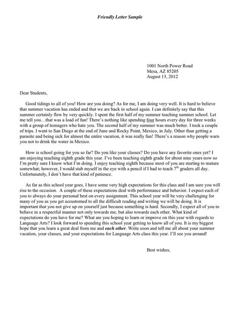 Friendly Letter Template Download Free Documents For Pdf Word And Excel