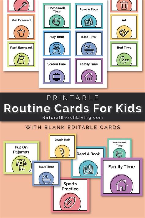 Please don't let the word preschool cloud your opinion of this. FREE Printable Home Routine Cards for a Visual Schedule ...