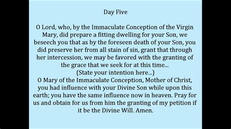 Immaculate Conception Novena Youtube