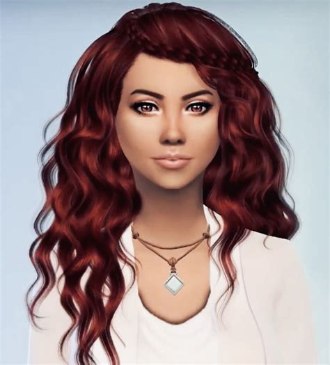 Sims 4 Teen Sims Four Curly Pink Hair Red Hair Sims 4 Cas Sims 1