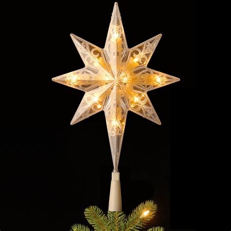 11 In Bethlehem Star Pre Lit Led Christmas Tree Topper