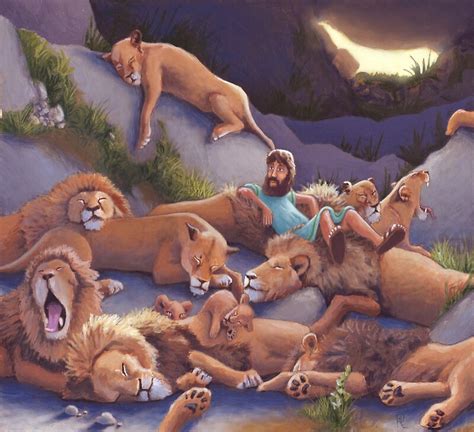 Daniel And The Lions Den By Jrutland Redbubble