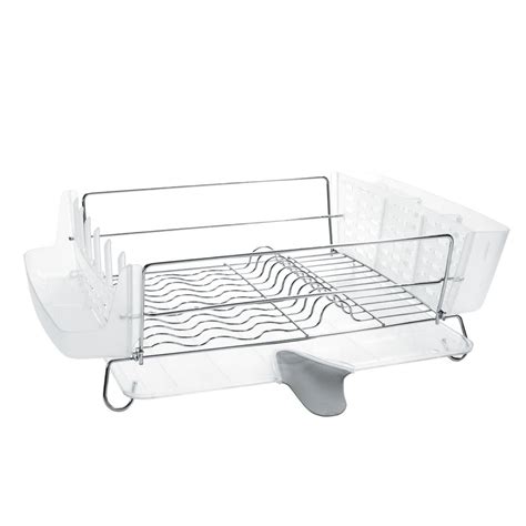 This amazingly durable system looks attractive and neat in your kitchen. OXO Good Grips Folding Stainless Steel Dish Rack-1069916 ...