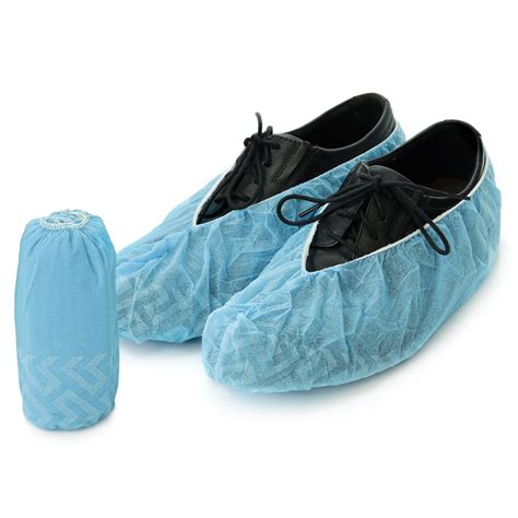 Boot And Shoe Covers Personal Protective Equipment 100 Pack Blue Gsm