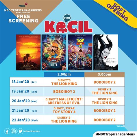 Javascript is currently disabled in your browser. MBO Cinemas Tropicana Gardens Mall: FREE SCREENING from 18 ...