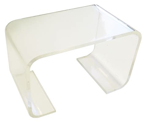 Curved Lucite Waterfall Side Table Lost And Found
