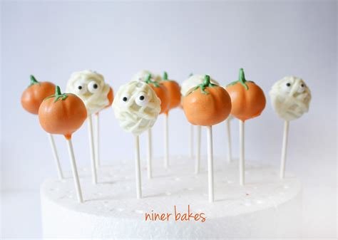 Halloween Pumpkin Cake Pops And Googly Spooky Mummies Cake Pops Niner