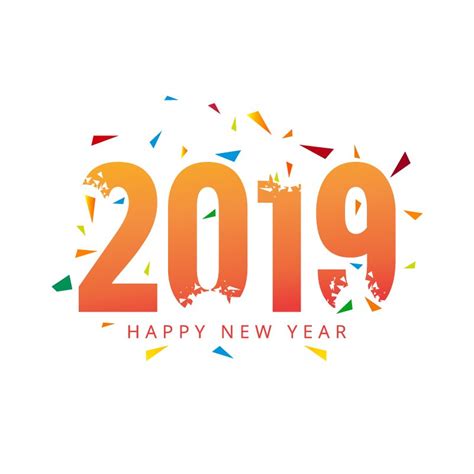 Download this 2021 new year logo holiday greeting card vector illustration holiday design for greeting card invitation calendar etc stock illustration vector illustration now. Happy New Year 2019 Greeting Card Vector Design