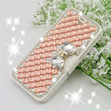 Luxury Bling Crystal Diamond Leather Bag Phone Case Cover For Samsung