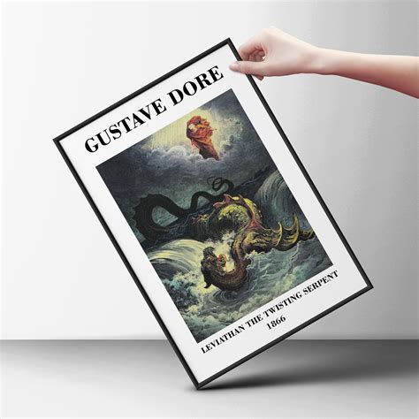 Gustave Dore Print Leviathan The Twisting Serpent Poster Etsy
