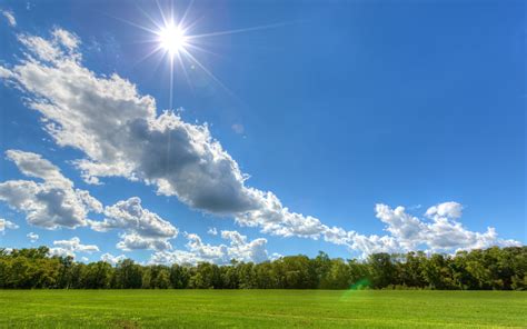 A Bright Summer Sun In The Sky Wallpapers And Images Wallpapers
