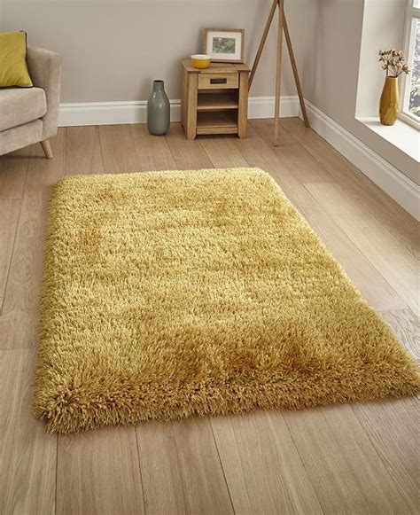 Get Cosy With The Montana Mustard Yellow Shaggy Rug Super Soft And