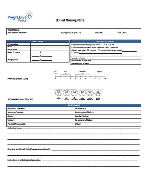 6 Nursing Note Templates Free Samples Examples Format Download