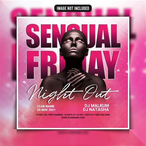 Premium Psd Sensual Friday Club Party Flyer Template