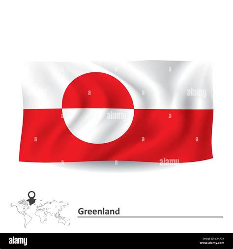 Flag Of Greenland Vector Illustration Stock Vector Image And Art Alamy