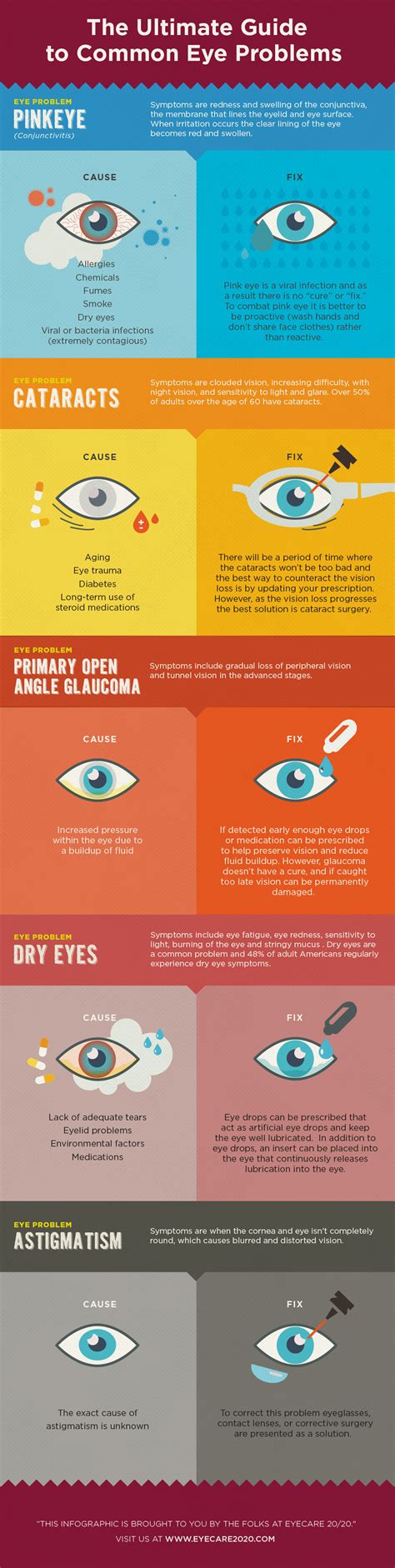 The Ultimate Guide To Common Eye Problems Infographic