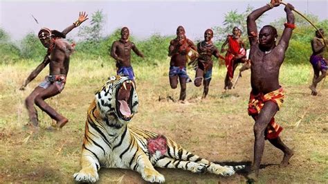 Fierce Tiger Attacks The Village People Kill Tigers To Protect The
