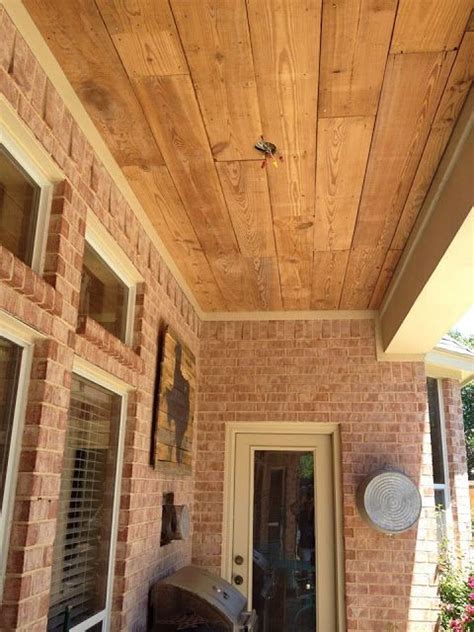 Reclaimed barnwood furniture doesn't need to be finished at all. Reclaimed Wood Ceiling Tutorial | Crafty Texas Girls ...